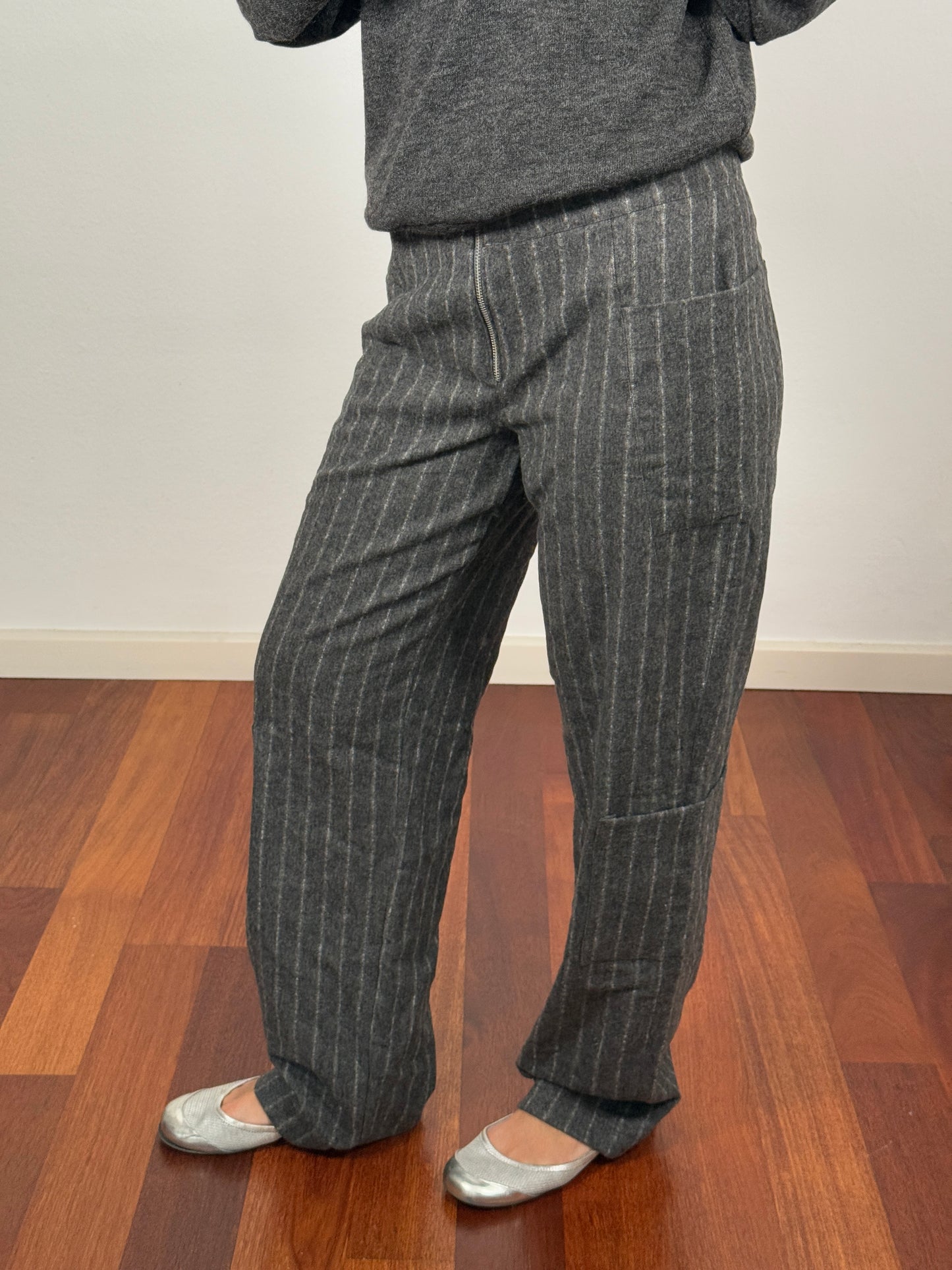 WOOL STRIPED PANT