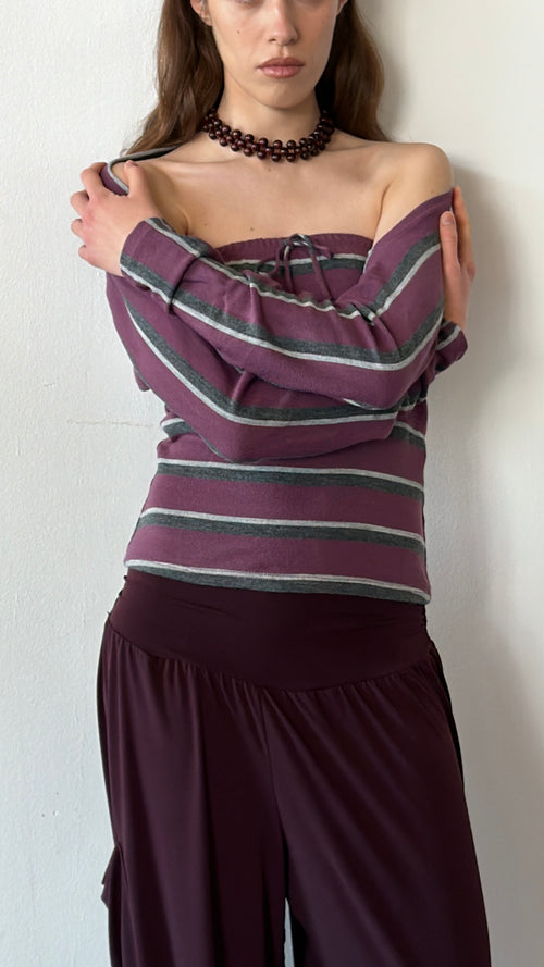 BERRY STRIPED TOP