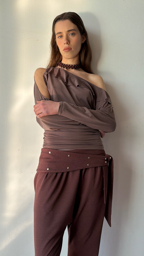 SOFIA BROWN TOP