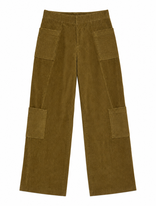 CORDUROY BROWN PANTS