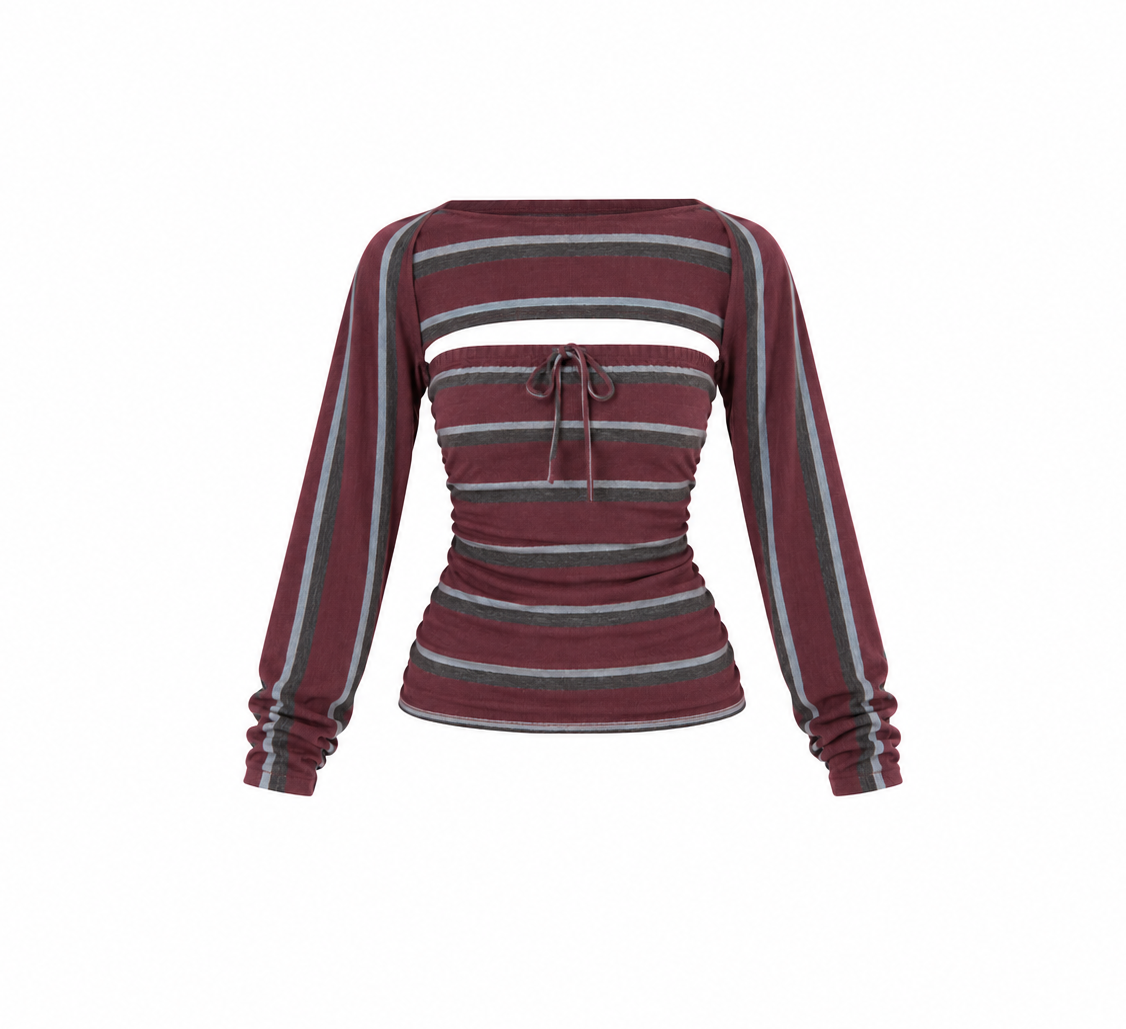 BERRY STRIPED TOP