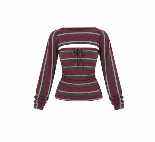 BERRY STRIPED TOP